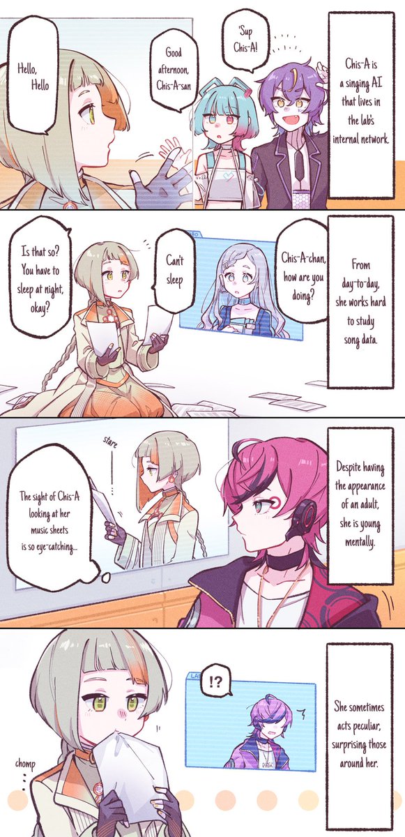 pheodore's tweet photo. (unofficial) english translation of #VoiSonaLab 4Koma
Chapter 1 "Mature-like" https://t.co/gJ73CYWywS