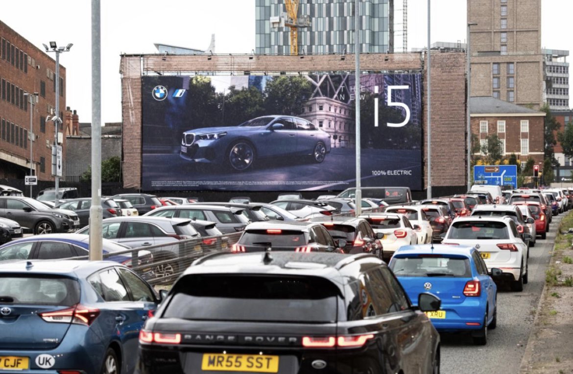 THE NEW BMW i5. 100% electric.

<a href="/dentsuX_Global/">dentsu X</a> <a href="/iProspect/">iProspect</a> <a href="/BMW/">BMW</a> <a href="/BMW_UK/">BMW UK</a> 

#BMW #i5 #electric #ooh #oohadvertising #banners #leeds