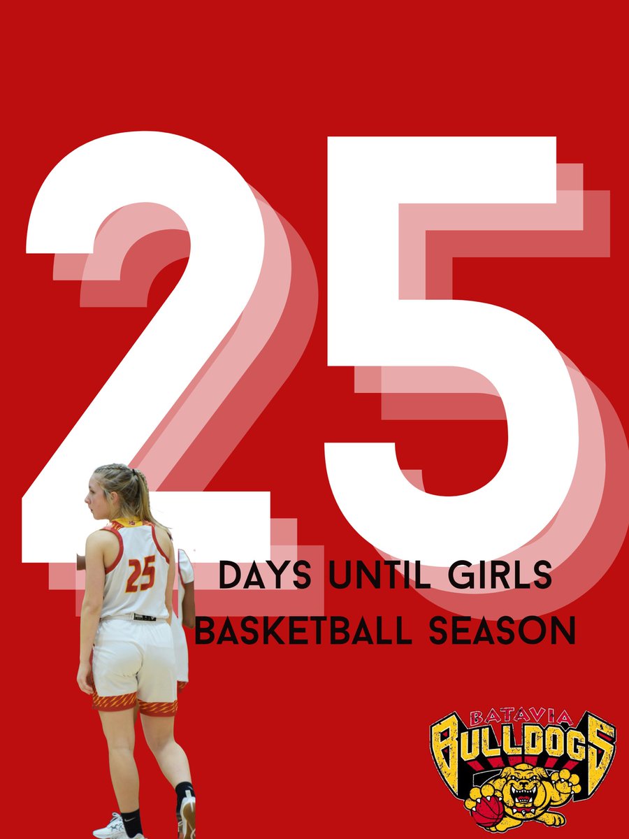 The countdown begins! 25 days until Girls Basketball season!