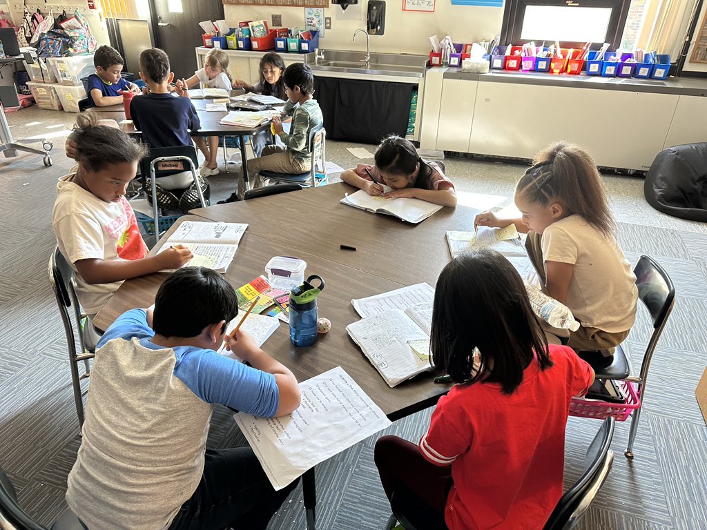 NickFisette's tweet photo. Third grade writers working hard to become their own job captains as we navigate through the writing process with our personal narratives #CULTURE #TroyUnion https://t.co/SRQBb0wooM