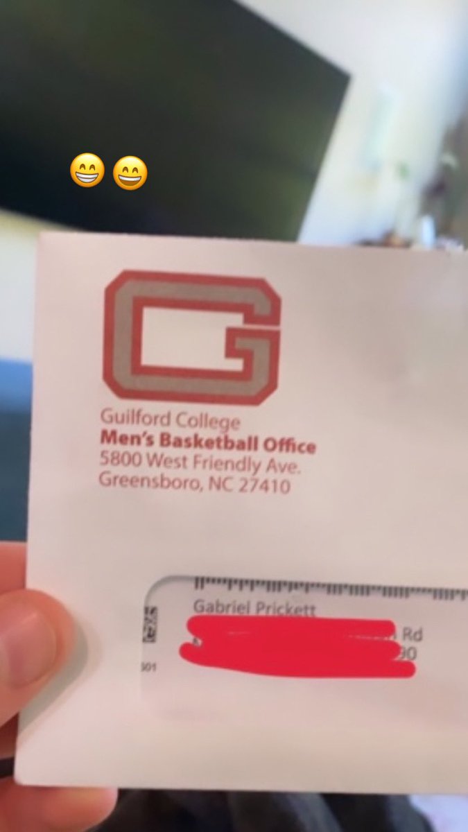 GPrickett13's tweet photo. Thanks for the letter @GuilfordMBB https://t.co/v2SUxHgKUr