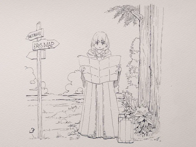 #inktober #inktober2023 day 5,map 