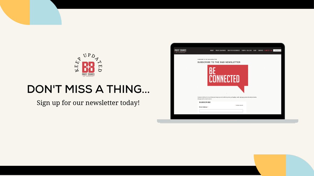 BBPrintSource's tweet image. Don&apos;t miss a thing, and Be Inspired! Sign up for our newsletter today! 🤗

✅ It&apos;s easy! Sign up by clicking the link - pulse.ly/s3nha0lwf9
.
.
.
#bebold #portlandprinter #commercialprinter #graphicdesigns #printing #digitalprint #packagingdesign #binding #bindery