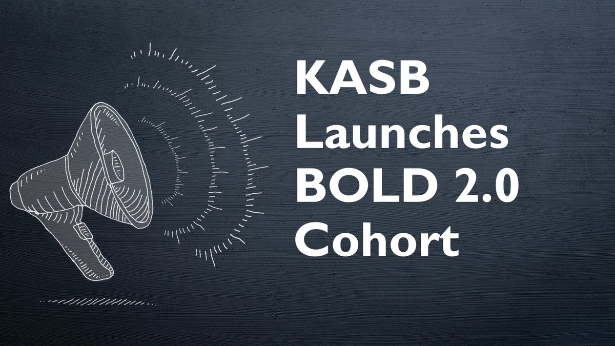 KASBPublicEd's tweet photo. KASB is pleased to announce the launch of BOLD 2.0, a prestigious cohort designed for graduates of the BOLD program.
The BOLD 2.0 program will build upon and enhance the skills and knowledge of select topics from the initial BOLD curriculum.
Learn more: https://t.co/xzwFPCJyNa https://t.co/SLt0bt2qrn