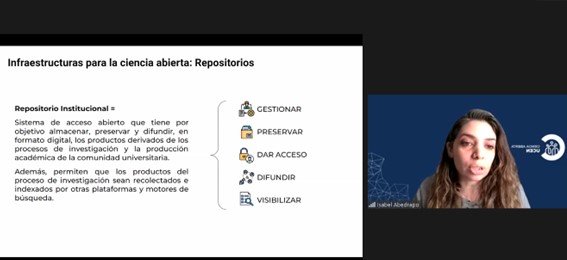 Bibliotecas UdeC (@udecbibliotecas) on Twitter photo La importancia de los metadatos para mejorar la gestión de la investigación es el tema expuesto por <a href="/isa_abedrapo/">Isa Abedrapo</a>, del equipo @UCENopenScience, en el marco de la #SemanaDelAccesoAbierto2023. La importancia de los metadatos para mejorar la gestión de la investigación es el tema expuesto por <a href="/isa_abedrapo/">Isa Abedrapo</a>, del equipo @UCENopenScience, en el marco de la #SemanaDelAccesoAbierto2023.