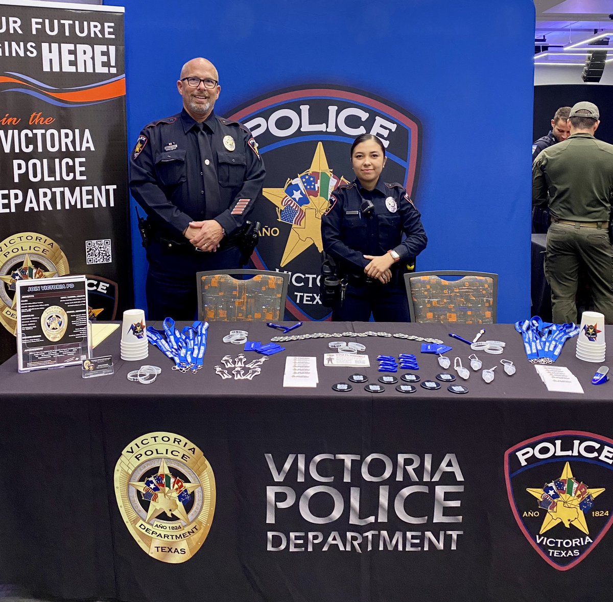 We are looking for our next great VPD officers!!   Today we are at Sam Houston State University for a large law enforcement recruiting event. Stop by our booth to learn more about a career with the Victoria Police Department!!