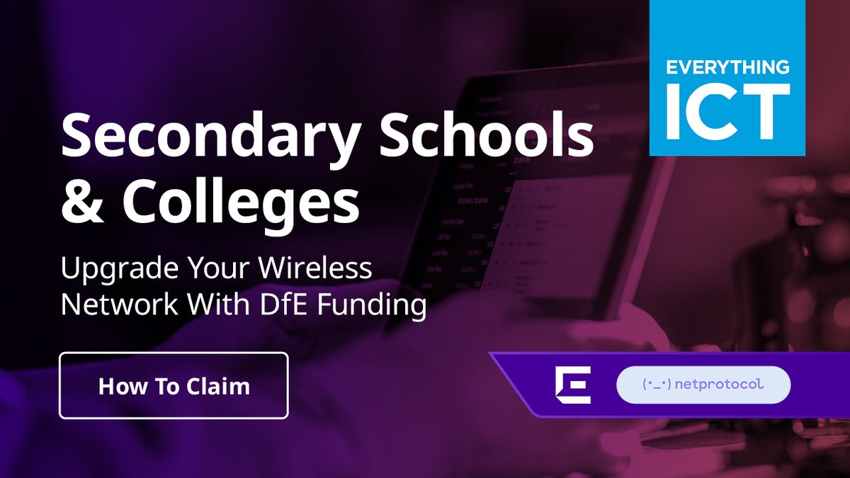 netprotocol's tweet image. The DfE are currently running a “Connect The Classroom” funding scheme to support the increased pressure placed on #WiFi networks in #schools and #colleges. If you are eligible find out how we can help with your application: ow.ly/OzLR50PTqVC #WirelessNetworks #EdTech