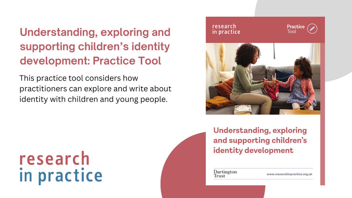 researchIP's tweet photo. Our latest practice tool considers how practitioners can explore and write about identity with children and young people, including practical tips and tools to use to explore children’s identities with them. https://t.co/YdkhX2LkoP https://t.co/OpcF6Do0up