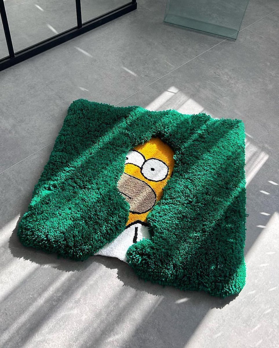 designdocument's tweet photo. Homer in The Bush Rug by General Rugs 🌳🫣 https://t.co/nLiMClQBOG