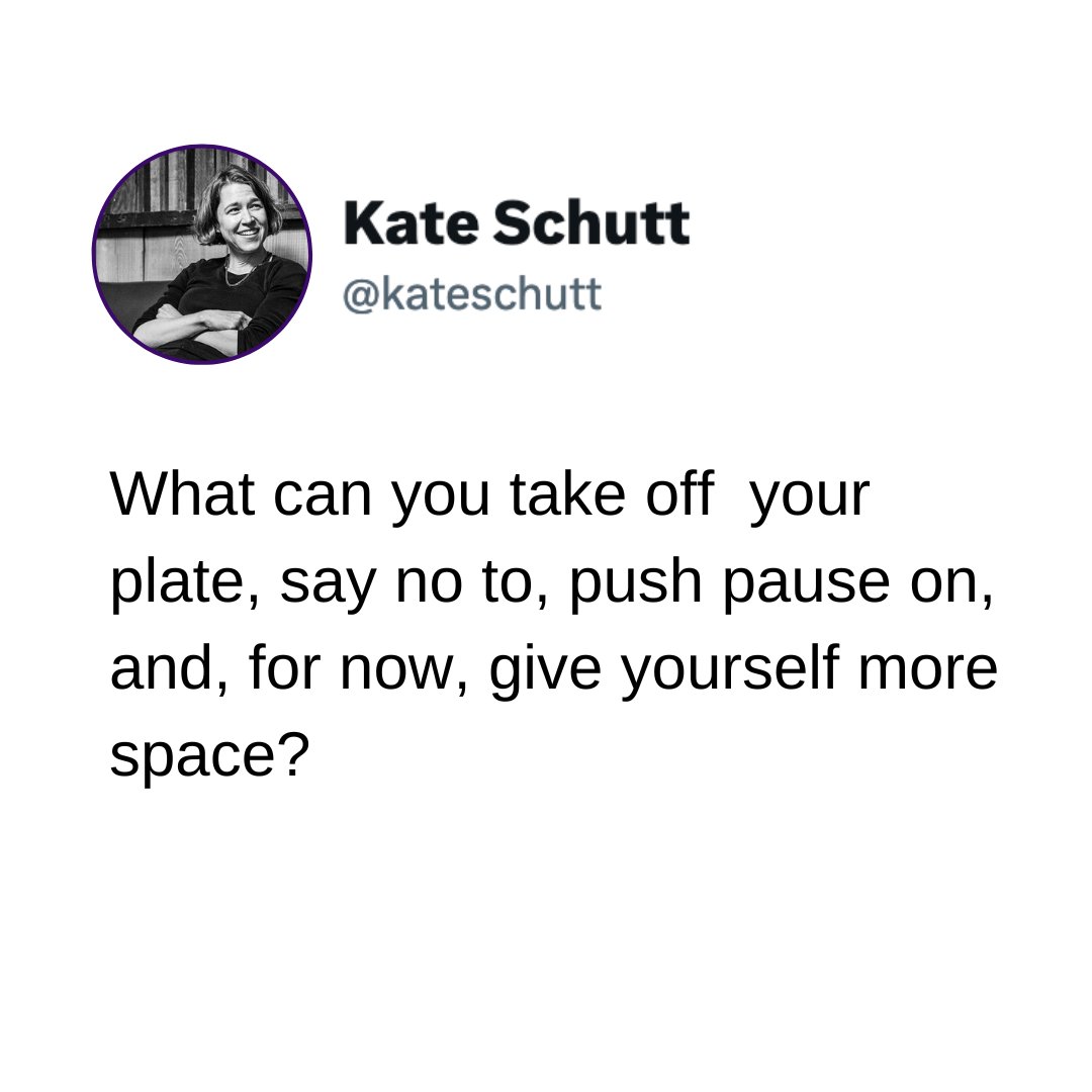 I hope you are breathing deep &amp; taking a moment for yourself.  It's easy to get stuck in the hamster-wheel of life. Instead, what's something you can take off of your list to make room for yourself, your own wants? Even if it's "just" rest—remind yourself to make space for that.