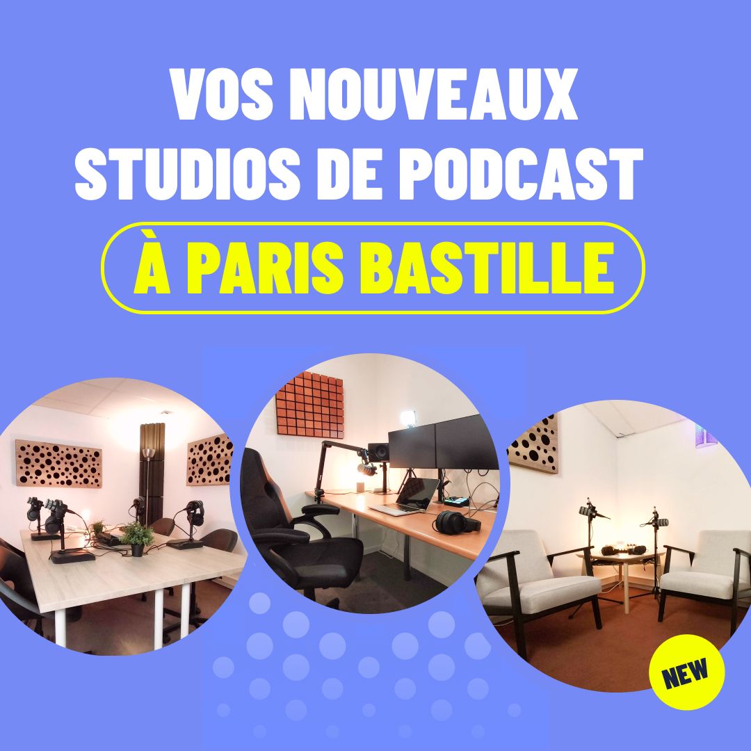 Studiomatic_'s tweet photo. 🎉🎉🎉 Nous sommes heureux de vous annoncer l’ouverture de nouveaux studios de podcast à Paris !

Un espace de 3 studios exclusivement dédiés au podcast et à la post-production vous attendent à Bastille !

Réservez ici 👉 https://t.co/oxlgnL2vQ0

#podcast #podcastlife https://t.co/l5RSLmbynz