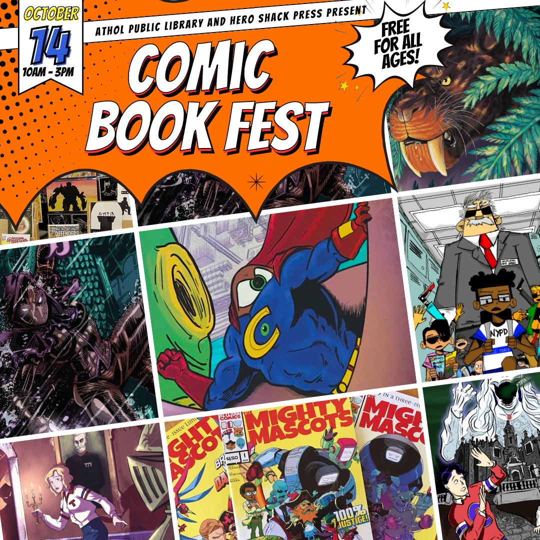 On Oct 14, I will be at Athol Comic Fest in Athol, MA, along with many other talented creators. Free admission, free parking. Stop by and say hello (and buy some books!) #GlobalSyndicatePublications