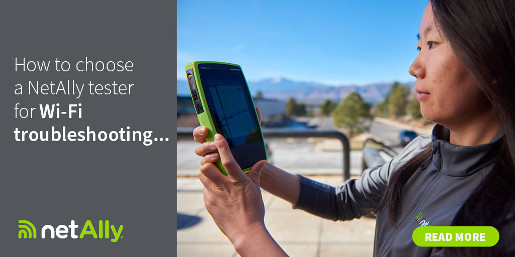 NetAlly's tweet photo. Do you need advice on choosing the best #NetAlly device for Wi-Fi troubleshooting? @KeithRParsons sheds a little light. https://t.co/PX0GEifigY
#AirCheck #DeviceAdvice #ExpertTips https://t.co/3IBBEBx36m