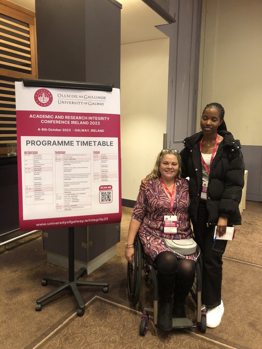 noreenhenry's tweet photo. Vicky and Natalie our @atu_ie #ntuturr student champions attending the Academic &amp; Research Integrity Conference. Bringing the student voice to the front. 

@VickyMatthew8 
@jessicacduffy https://t.co/7asMwTIEnL
