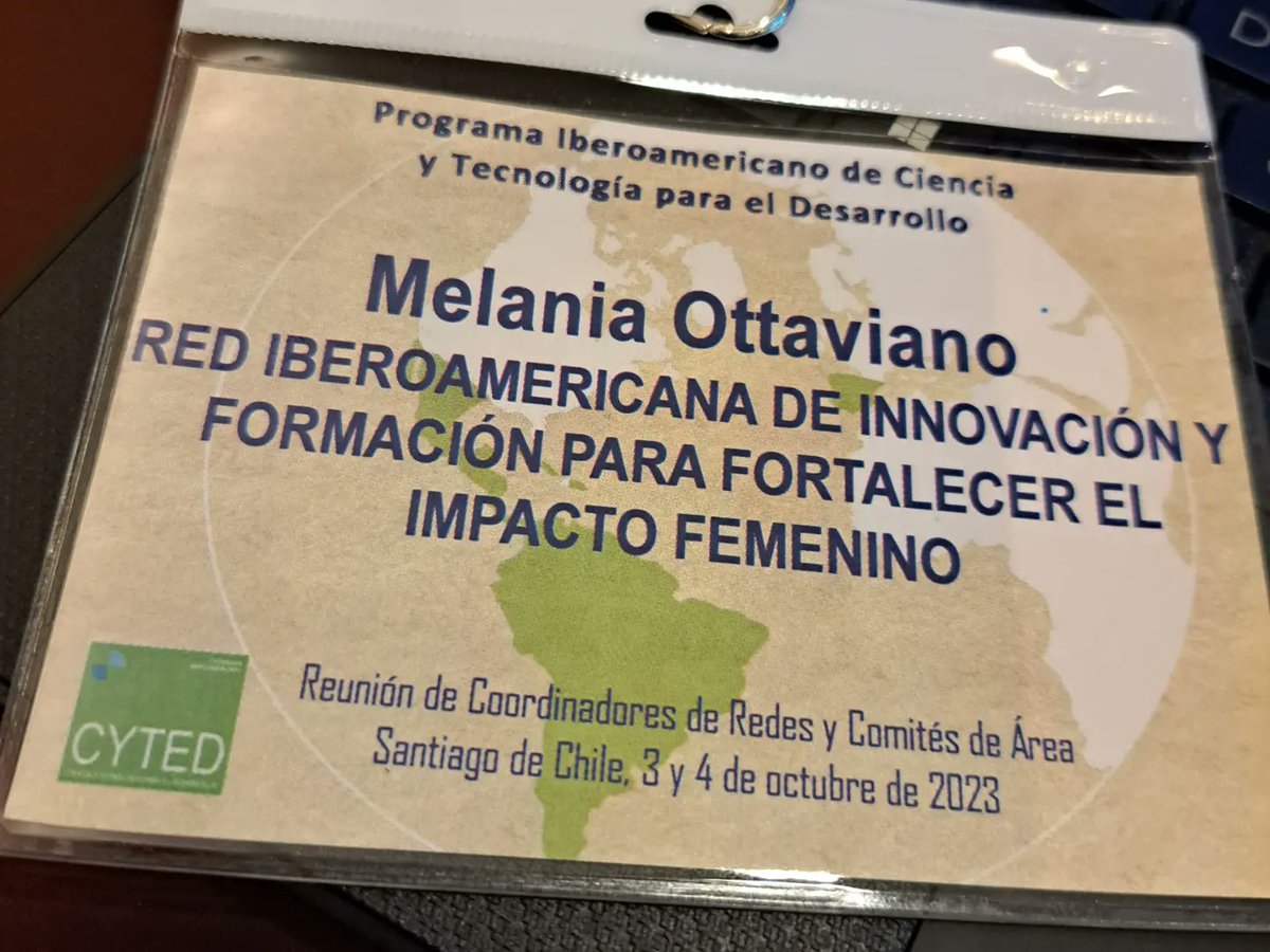 Melaniao's tweet photo. Red Iberoamericana de innovación y formación para fortalecer el impacto femenino
en los ecosistemas de innovación (REDWINN) participando de coordinación de Redes y Comités de Área en Santiago de Chile. #cyted #Redwinn @MaicuDTV @marietabeun @innovactoras @HumanAI_Tech https://t.co/JkVkDhSfr9