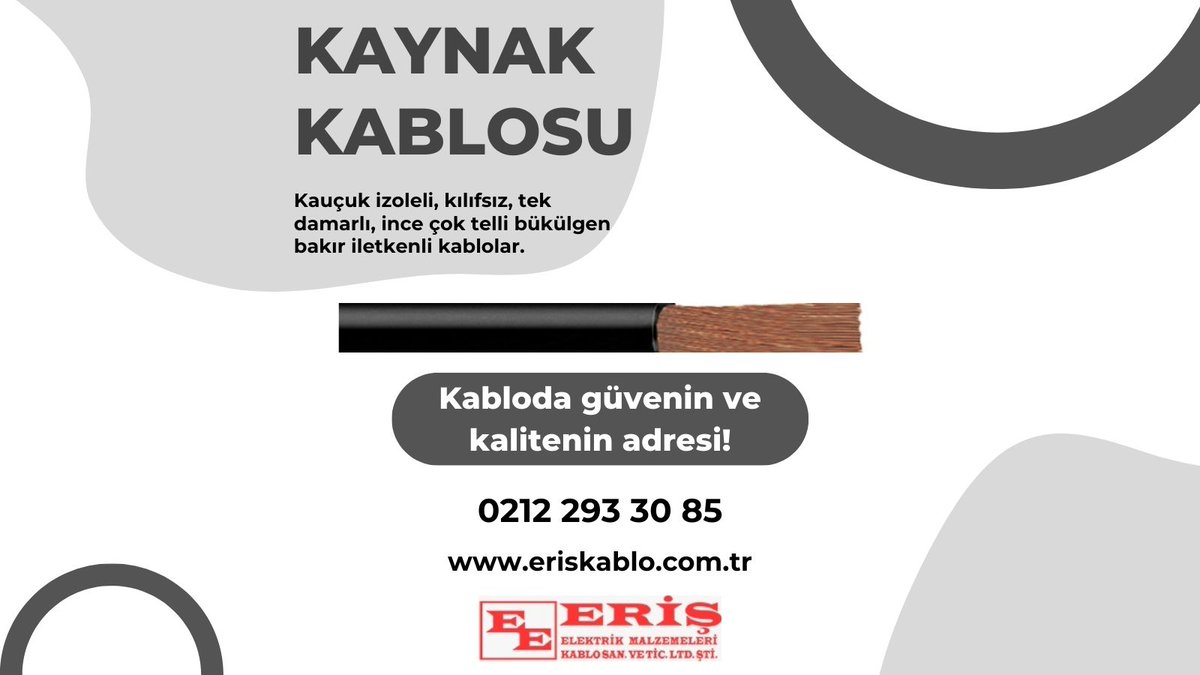 Uzun ömürlü ve dayanıklı kaynak kablosu ihtiyaçlarınızda, Eriş Kablo size bir telefon kadar yakın!

📞 0212 293 30 85

#erişkablo #karaköy #kablo #kaynakkablosu #kauçukkablo #elektrik #enerji #kaynak #kauçuk #elektriktesisatı #elektrikproje #eriskablokarakoy