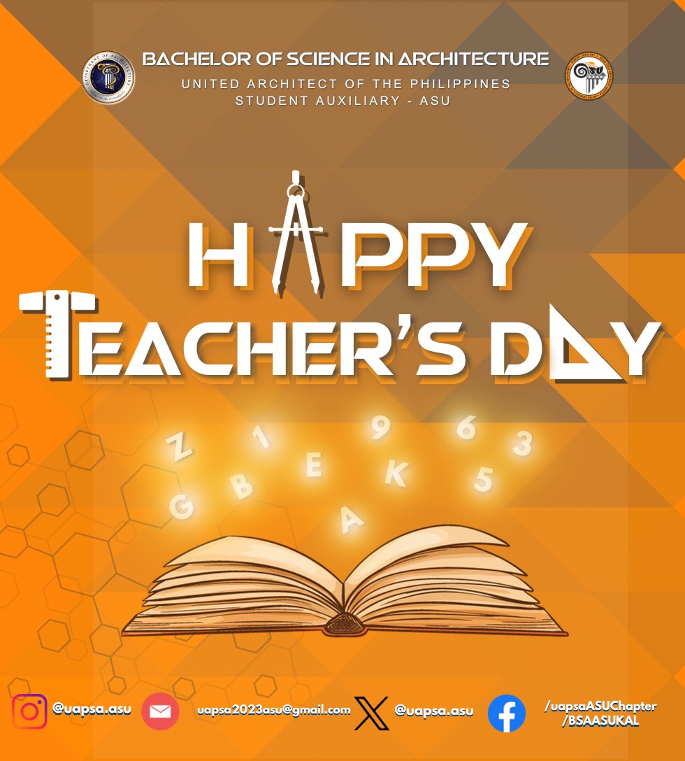 uapsa_asu's tweet photo. Architects shape our world, but it is their instructors who shape architects. On this day, we express our appreciation to the mentors who build not just structures, but the minds and dreams of future builders.

Happy World Teacher's Day, Architecture Department Faculty! ❤️‍🔥💐 https://t.co/RSL6YUcWjA