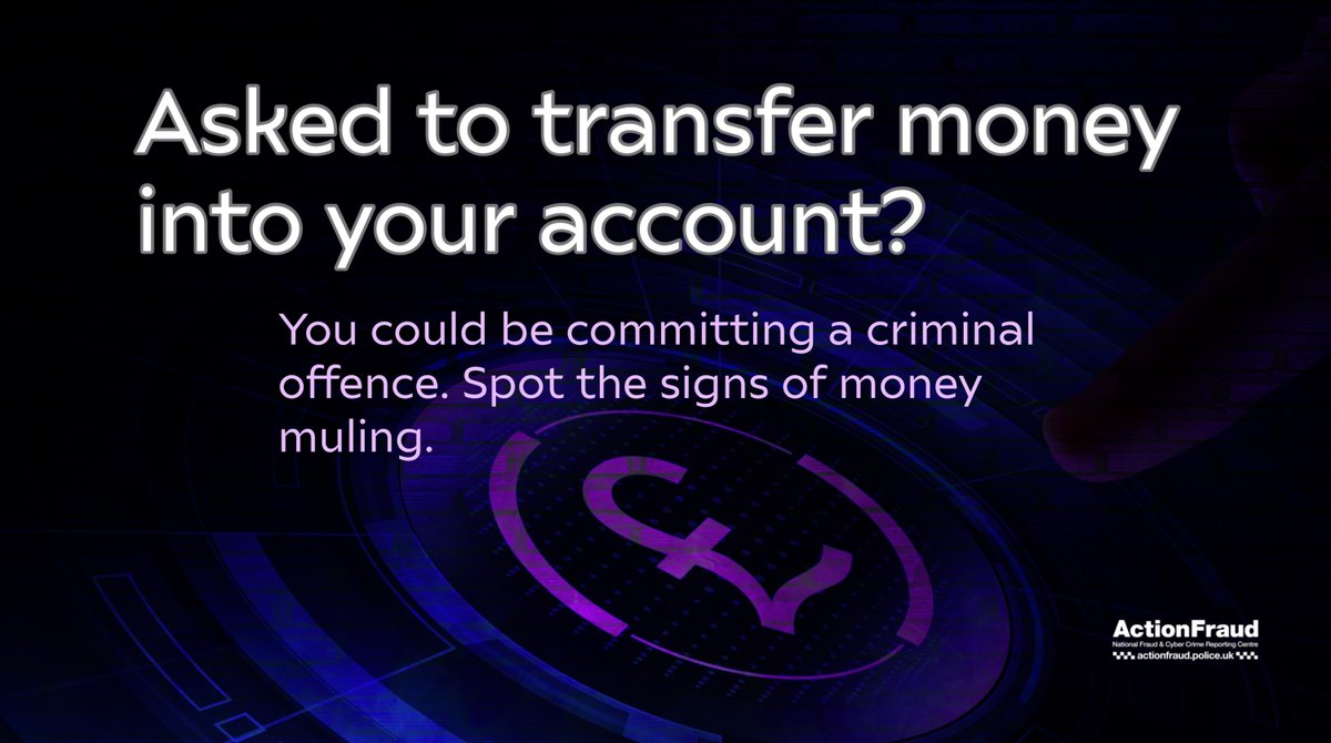 cyberawaregov's tweet photo. Did you know that making profit by receiving and transferring money for somebody else makes you a money mule? This is money laundering, which is a crime. 

Learn more: https://t.co/rdLMCAvLG6  

#StudentSafety https://t.co/M1J96poNm6
