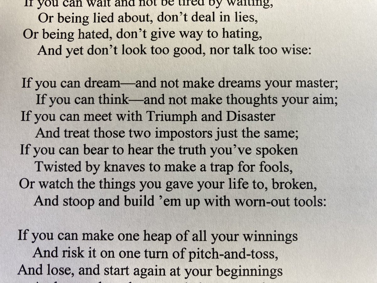 MSMCollegeEng's tweet photo. Today is #NationalPoetryDay and the English staff are sharing poems with students. 

Mr Scholes is sharing Kipling’s ‘If’ and one of his own creations… https://t.co/M9RJdoDN4U