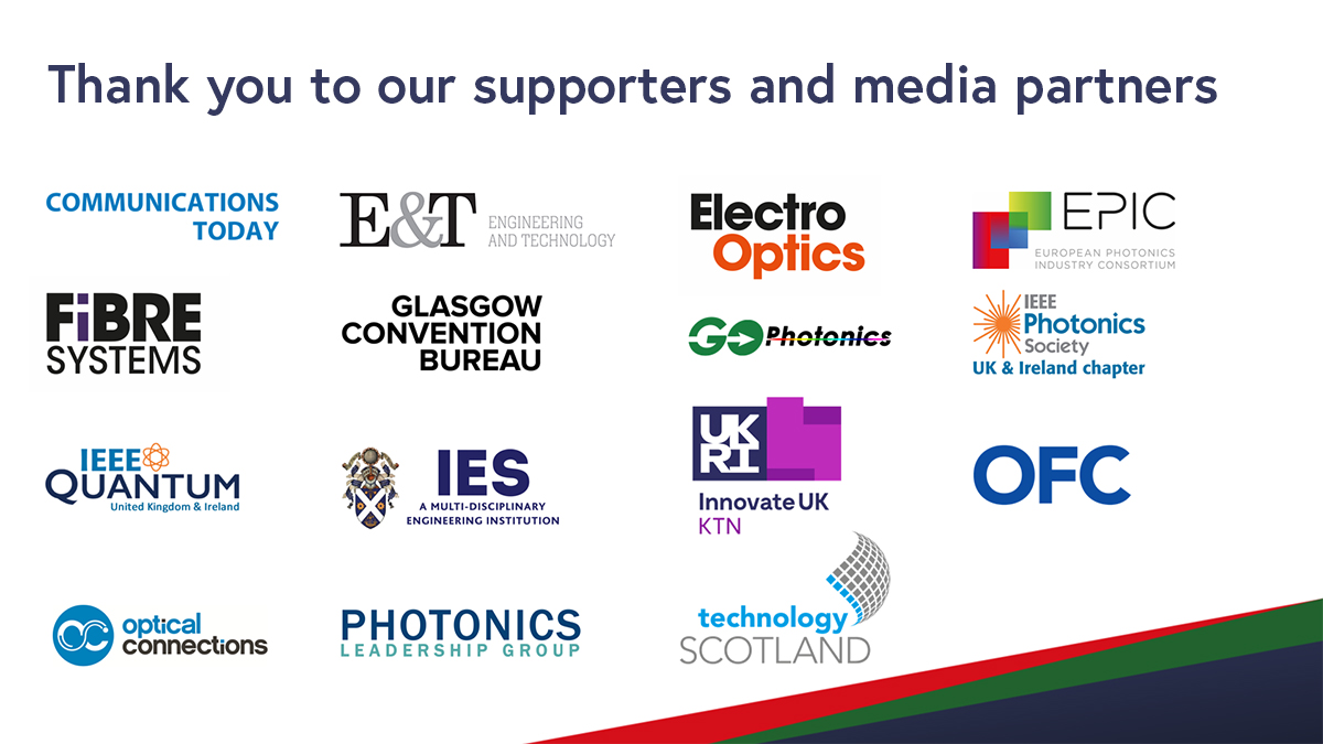 Thank you to the #ECOC2023 supporters and media partners!
@comms_today @EandTmagazine @electrooptics @EPICassoc @FibreSystemsMag @meetglasgow @gophotonics @IEEEPhotonics @IEEEQuantum @iesis1857 @IUK_KTN @ofcconference @opconsnews @Photonics_uk @Tech_Scot