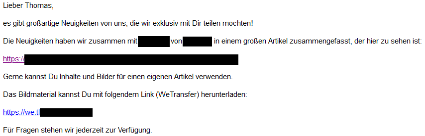 thfrank's tweet photo. Exklusiv heißt, ich bin der einzige, dem mitgeteilt wird, dass woanders (exklusiv?) News veröffentlicht wurden - und ich die nun abschreiben darf? Bringt dieser Branche mal bitte jemand PR bei. https://t.co/huYb14Wm0b