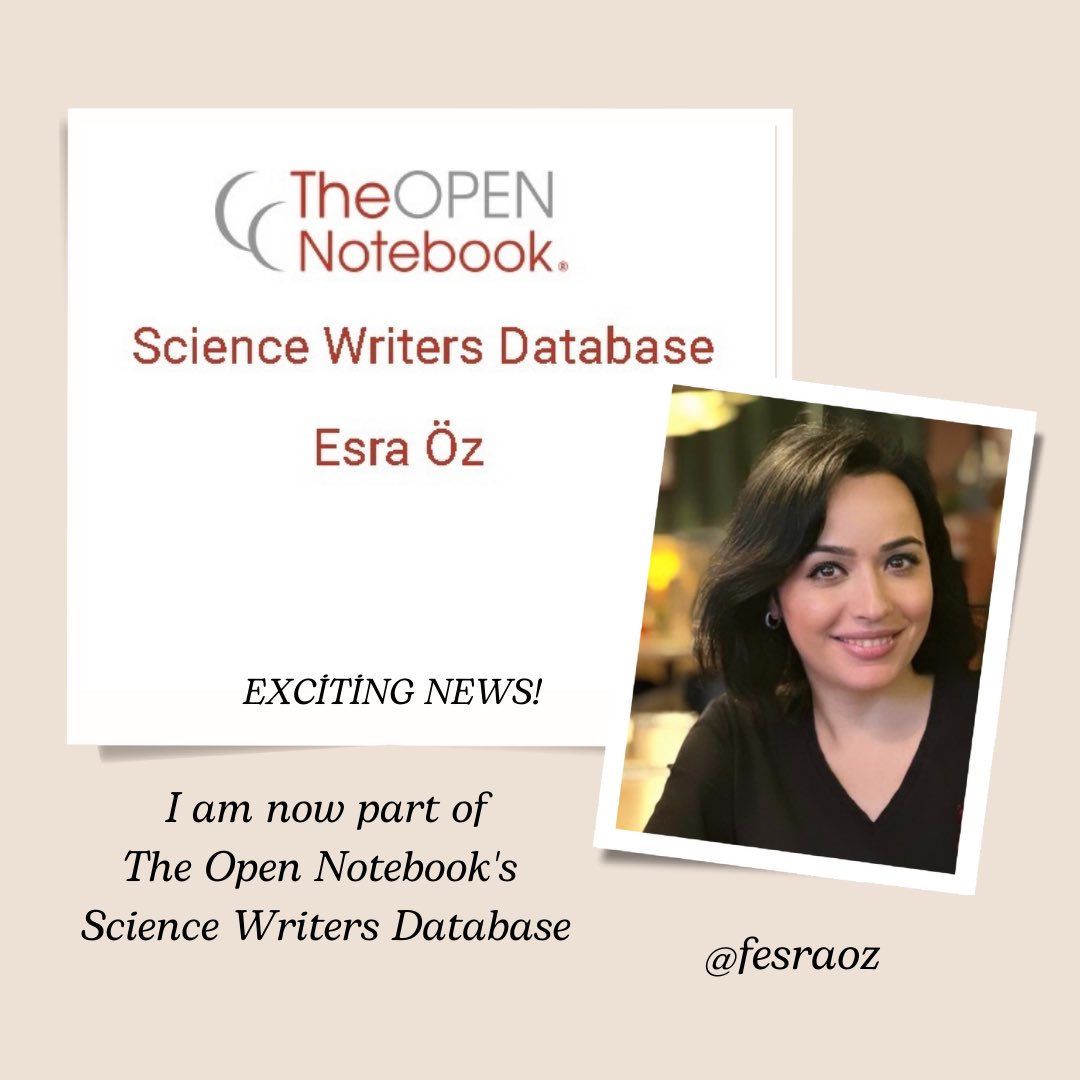 🙋🏻‍♀️Exciting news! 
🌍 I'm now part of The Open Notebook’s Science Writers Database, joining a global community of brilliant science journalists. 
🚀 Ready to connect, collaborate, and dive into the fascinating world of science storytelling! 📰🔍 #ScienceWriting @Open_Notebook ✨