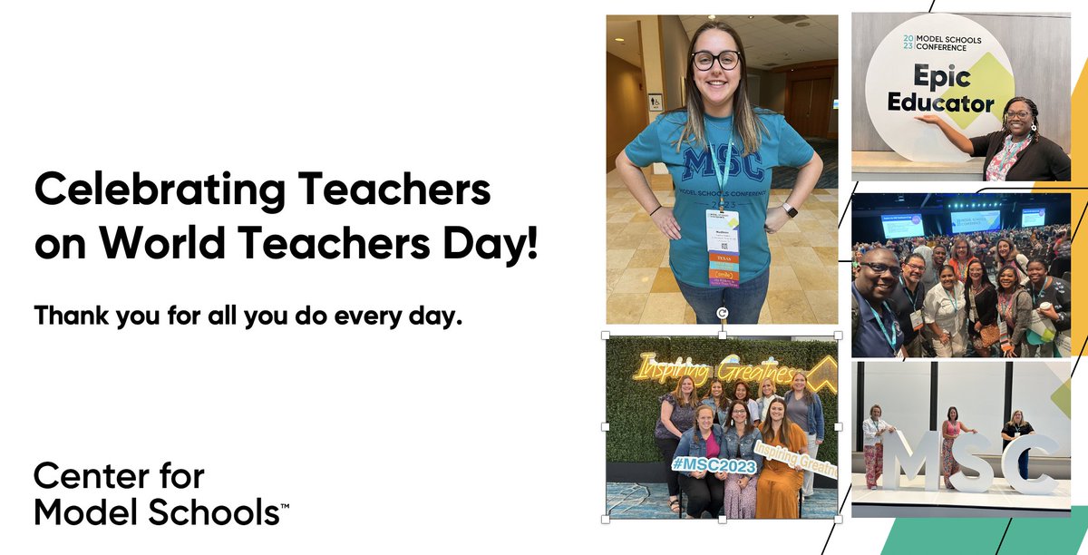 The only profession that impacts every other profession in the world. Teachers. You are an inspiration to us &amp; we are grateful for you. Enjoy the day, especially those tiny moments that will have a long lasting impression on those around you. #WorldTeachersDay #MSC2024 #teachers