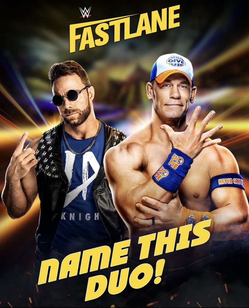 YEAHRevolution_'s tweet photo. Give LA Knight &amp; John Cena the perfect tag-team name. ⤵️

#YEAHMovement #WWEFastlane #SmackDown https://t.co/ubXQhaaiV0