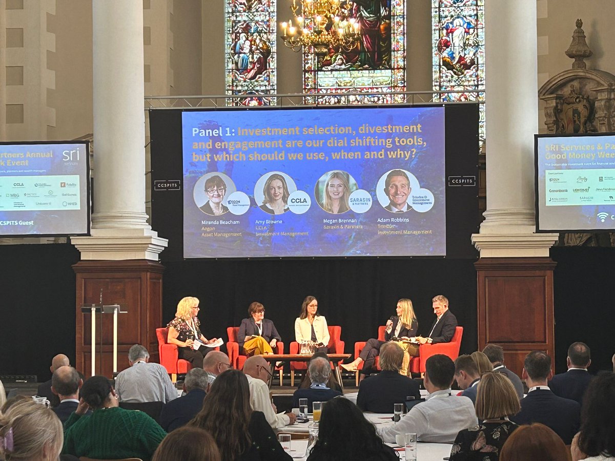 sarasinpartners's tweet photo. At SRI Services Good Money Week, discussing new #SDR labels, and our role as investment managers in guiding clients through regulation changes. Thanks to Julia Dreblow and team for organising this event! #GMW23 #ResponsibleInvesting #ESG #FinancialServices https://t.co/UcEEkeu0zd