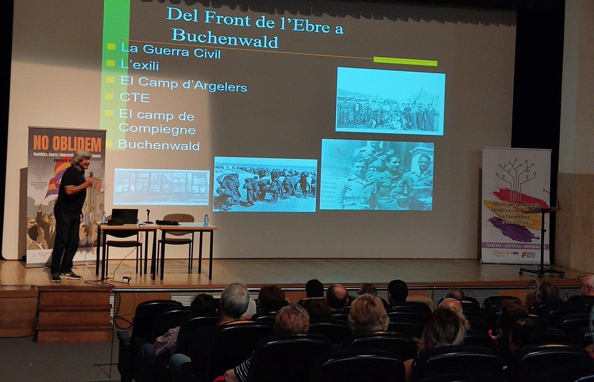 garrielies's tweet photo. Un plaer participar ammb l'Amical @DeBuchenwald a les II Jornades de Memòria Històrica de Concentaina organitzades pel Fòrum de Memòria històrica de #Concentaina al País Valencià. Explicant i defensant la memòria de la deportació republicana, els DDHH i la prevenció del feixisme. https://t.co/2h8cIbAV7u