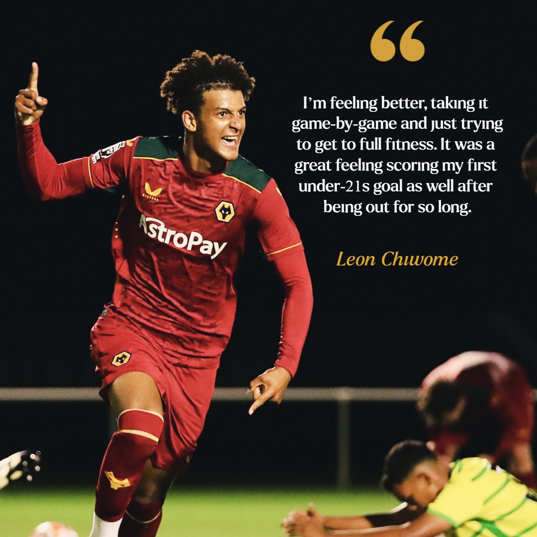 WolvesAcademy's tweet photo. Leon Chiwome on returning from injury, scoring his first under-21s goal and international hopes. 

🗣🗞