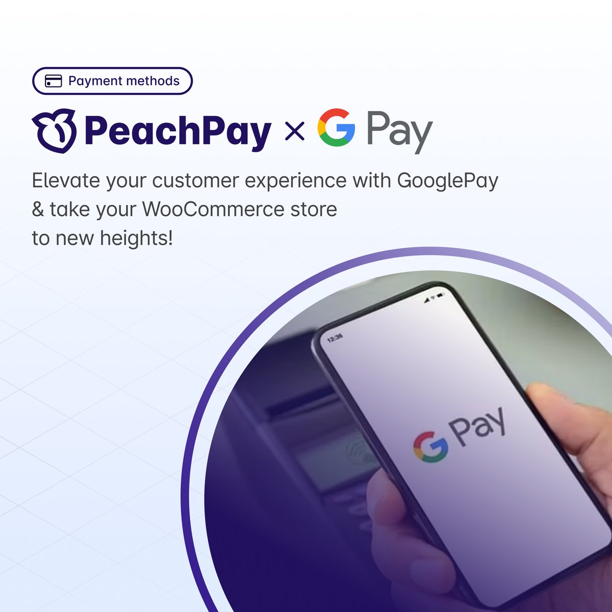 Enjoy the convenience of Google Pay as an additional payment method through <a href="/Stripe/">Stripe</a>, combined with the seamless one-click checkout provided by PeachPay. 💳 💼 Expand your customer's payment options and ensure a smooth checkout process! #WooCommerce #GooglePay #SeamlessPayments