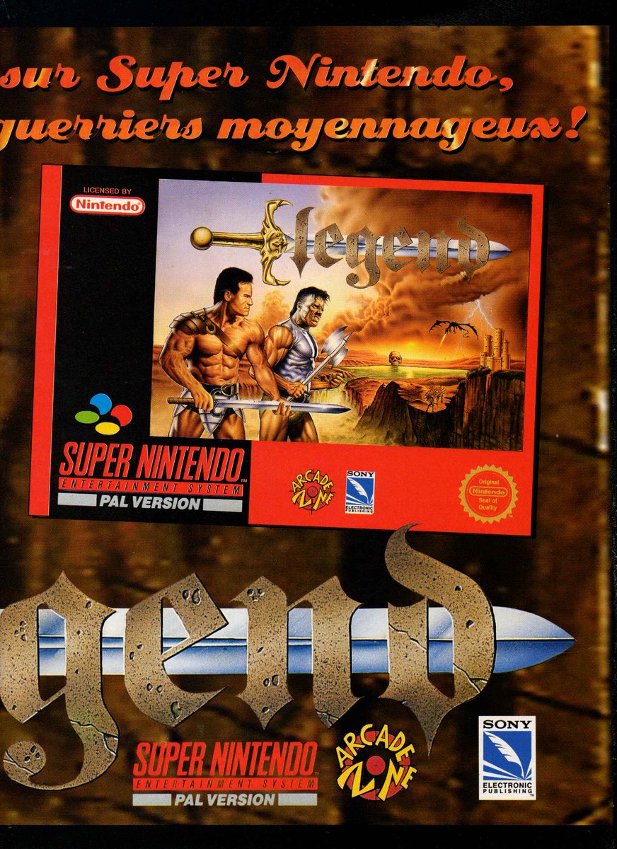 AllmightoFranky's tweet photo. La publicité dans les mags JV des années #80s #90s,pubs vues dans le #SuperPower 26 de Novembre 1994!Deux superbes doubles-pages pour #Legend et #BlackHawk sur #SuperNintendo!#retro #Supow #retrogaming #culturepub #oldschool https://t.co/Kq2rM91Zg7