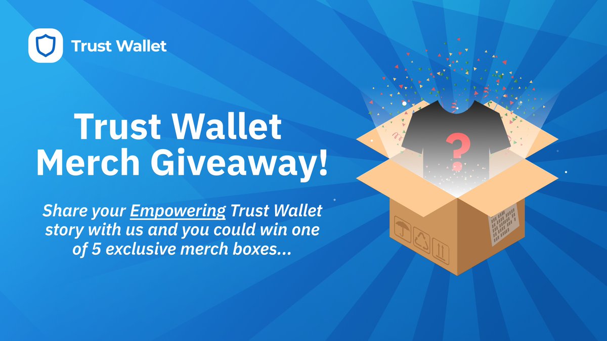 How has #TrustWallet empowered you?

Tell us your story for a chance to win an exclusive mystery swag box!

Entry rules:
💙 Follow <a href="/TrustWallet/">Trust Wallet</a>
💙 Quote tweet with #TrustYourself
💙 Share your story with your repost

We’ll pick 5 lucky winners. Entry tips in the thread below 🧵👇
