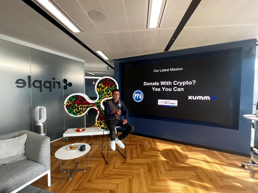 Farhaan Dawood , CEO Frii World, at the Ripple Autumn 2023 Leadership Summit, London