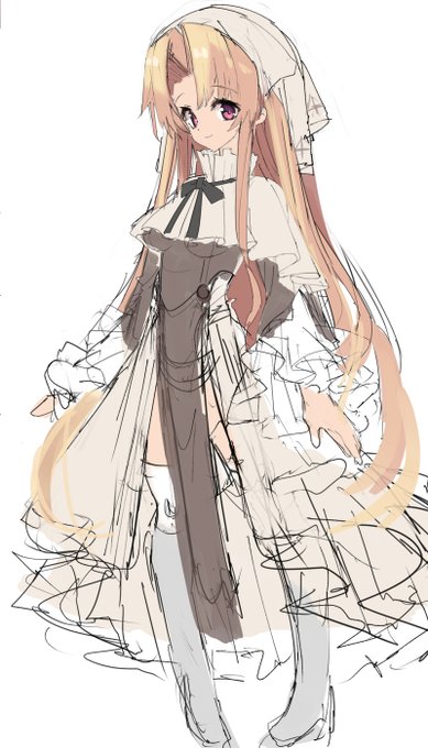 昔はこういう立ち絵が限界だったが、今はこれぐらいは描けるのできっと成長はしている 