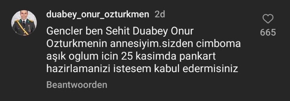 militerenstitu's tweet photo. Şehit Teğmen Duabey Onur Öztürkmen’in annesinin Türk milletinden bir ricası var.

@ultrAslan @GalatasaraySK https://t.co/A3qKKIt8oi