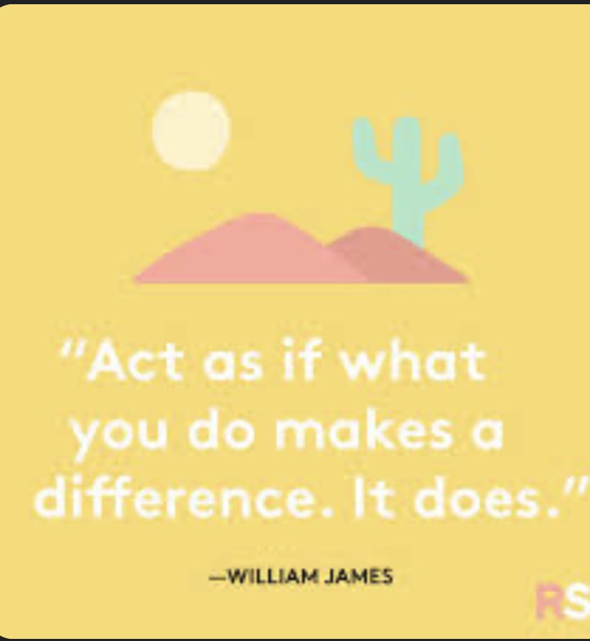 I really like this quote from Mark James. We all need a little reminder at times that we all can make a difference.