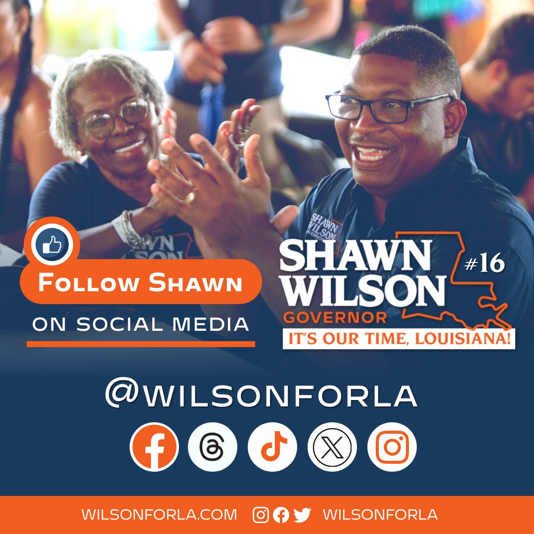 wilsonforla's tweet photo. We’re in the final stretch of the primary, Louisiana! 

Share this graphic with friends and ask them to join the Wilson Wave! 

Early voting ends this Saturday. 

#lalege #lagov https://t.co/I18xliwajT