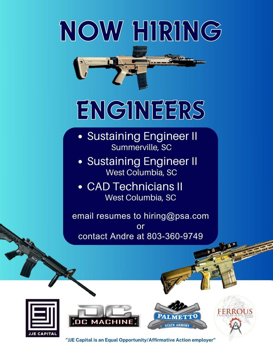 We are expanding our engineer team!  Email resumes to hiring@psa.com or apply online at workforcenow.adp.com/mascsr/default…

#share  #Engineering  #EngineerJobs #careeropportunities #SouthCarolina