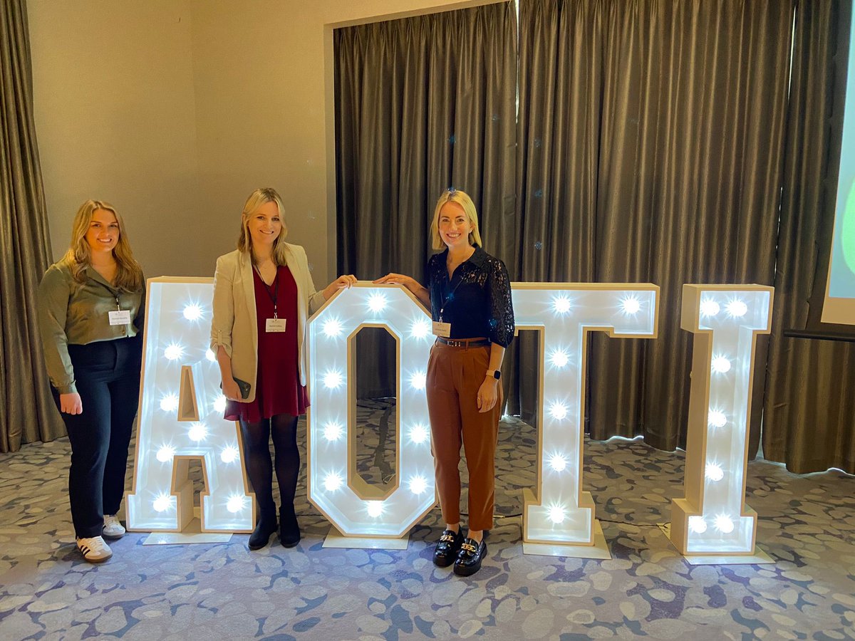 Great day networking and representing @otsvuh and critical care OTs with 2 oral presentations at #aoti2023 @AoifeReid6 @freehill_lauren aine barber @JohanneKelly16 @hannahmurphy145