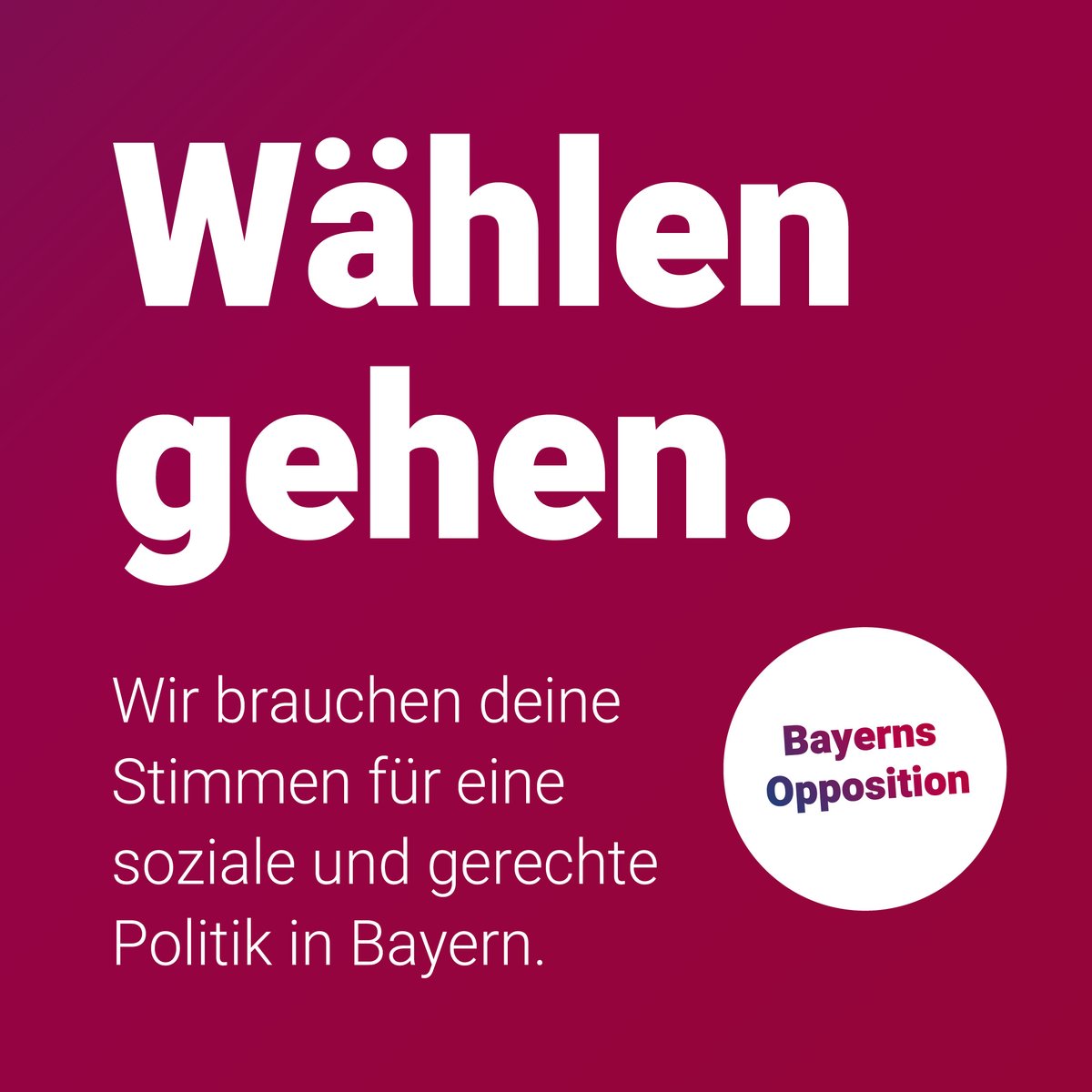 Wir geben noch mal alles, damit es morgen für den Einzug in den Bayerischen #Landtag & in die Bezirkstage reicht. Mach auch du mit! Spreche mit deinem Umfeld, wie wichtig wählen ist und wir empfehlen natürlich #DIELINKE. #ltwby23 #ltwby #bayernsopposition