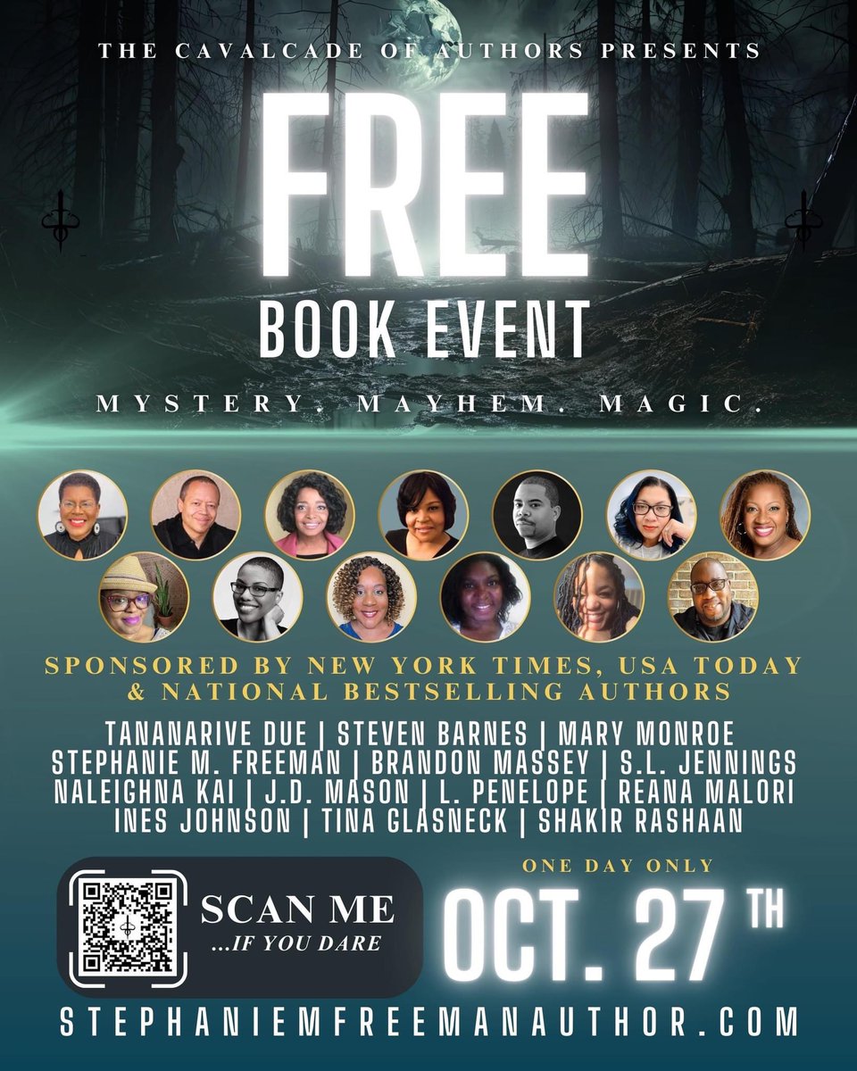 sfreemanauthor's tweet photo. 📚📚MYSTERY, MAYHEM &amp; MAGIC OCTOBER 27. 📚📚 
Do you love things that go bump in the night? 
.
Readers sign up here: https://t.co/VrLG12IJcK so you’ll know when the page goes live.
.
Authors who wish to participate, please email lissawoodson@aol.com https://t.co/bwr97OEzCR