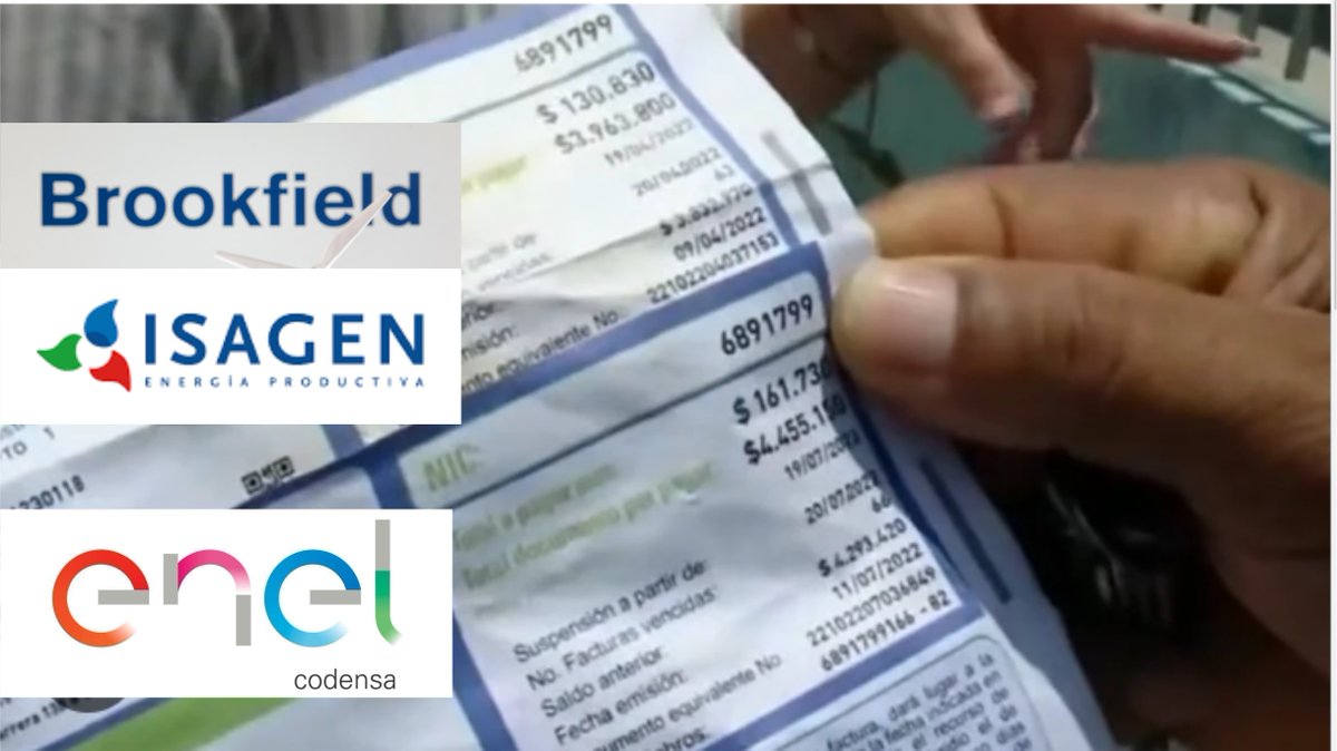 Matador000's tweet photo. ¿Saben ustedes por qué están pagando tanto por la factura de energía?    
¿Saben por qué están metiendo miedo con un apagón?    

Venga les cuento.

@Brookfield es una multinacional canadiense dueña de @ISAGEN y @EnelGroupIT es una multinacional italiana dueña de @codensa

Ambas con el monopolio de la energía eléctrica del país, manejan sus tarifas al beneficio de su negocio y están presionando al gobierno en los medios de comunicación para hacer ver las nuevas reglamentaciones de energía del gobierno (que aliviaría el bolsillo de los colombianos) como un ataque a sus inversiones.  

Este año podrían cerrar con ganancias netas de 2 billones de pesos.  

Y la plata de esa factura tan cara que todos pagamos, se va para Italia y para Canadá.

Como diría el gran pensador "Fico": ¡Plata es plata!