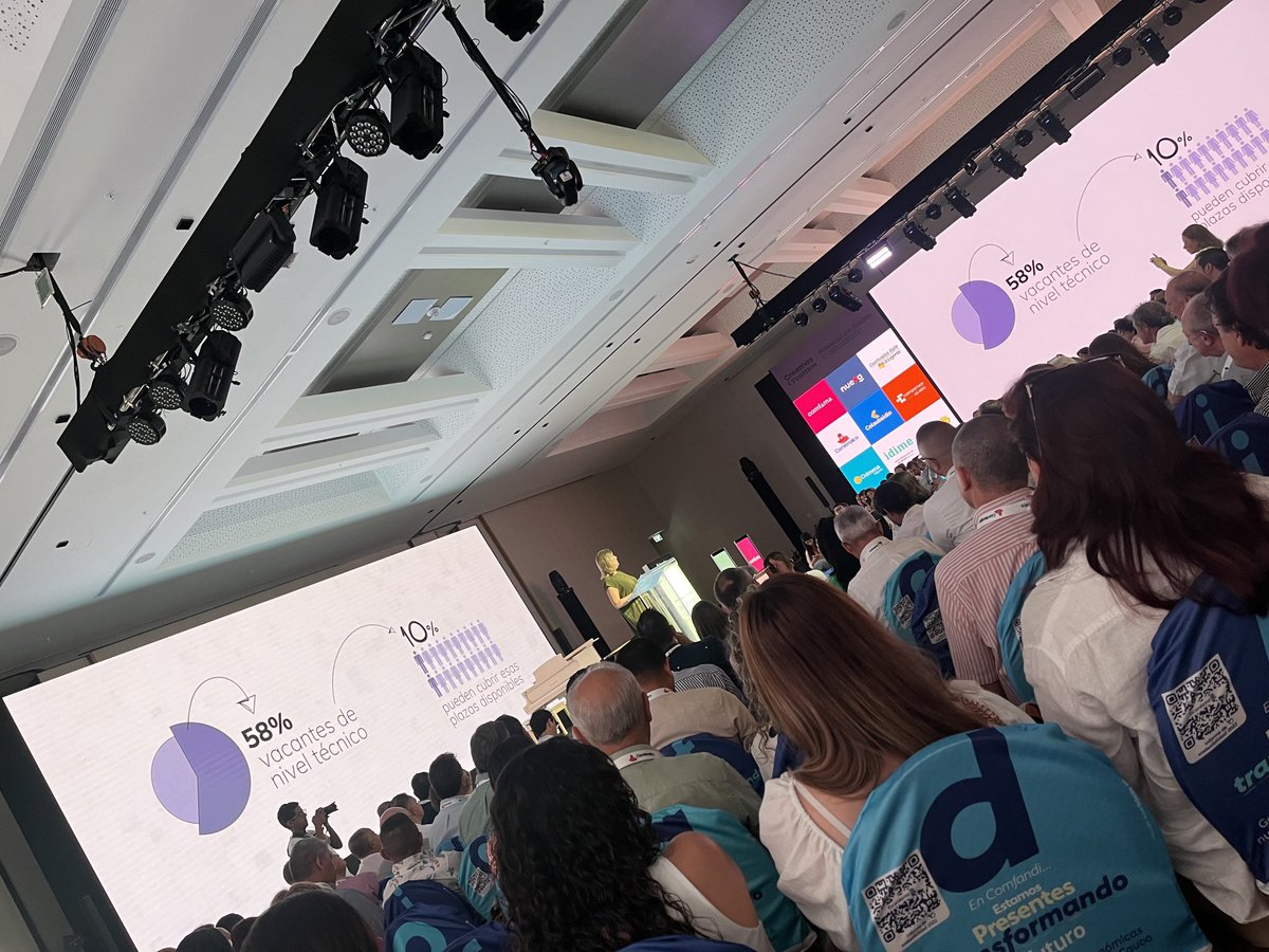 RafaAriasA's tweet photo. Más trabajos se crearán que los que desaparecerán. Reto está en reconvertir ágilmente educación y empleo, creatividad exponencial para mantener vigente al ser humano y matemáticas para hablar lenguaje dominante de mundo digital: gran discurso de Adriana Guillén ⁦@ASOCAJAS⁩ https://t.co/jxe2VokqW9