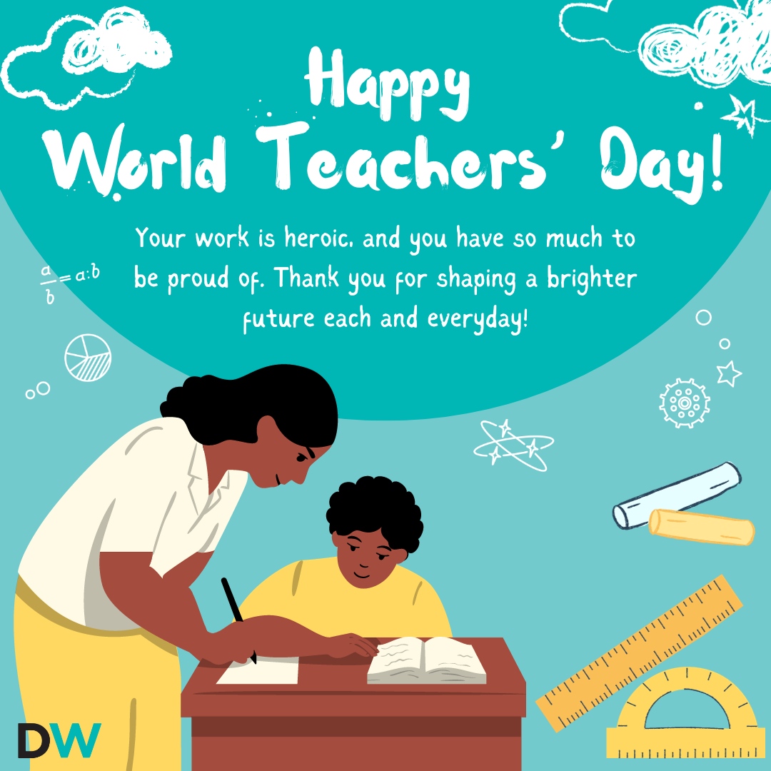 Happy World Teachers' Day! Thank you to all the dedicated educators out there who inspire and uplift their students every day. Your contributions are invaluable and make a profound difference in the lives of so many!❤️🍎✏️