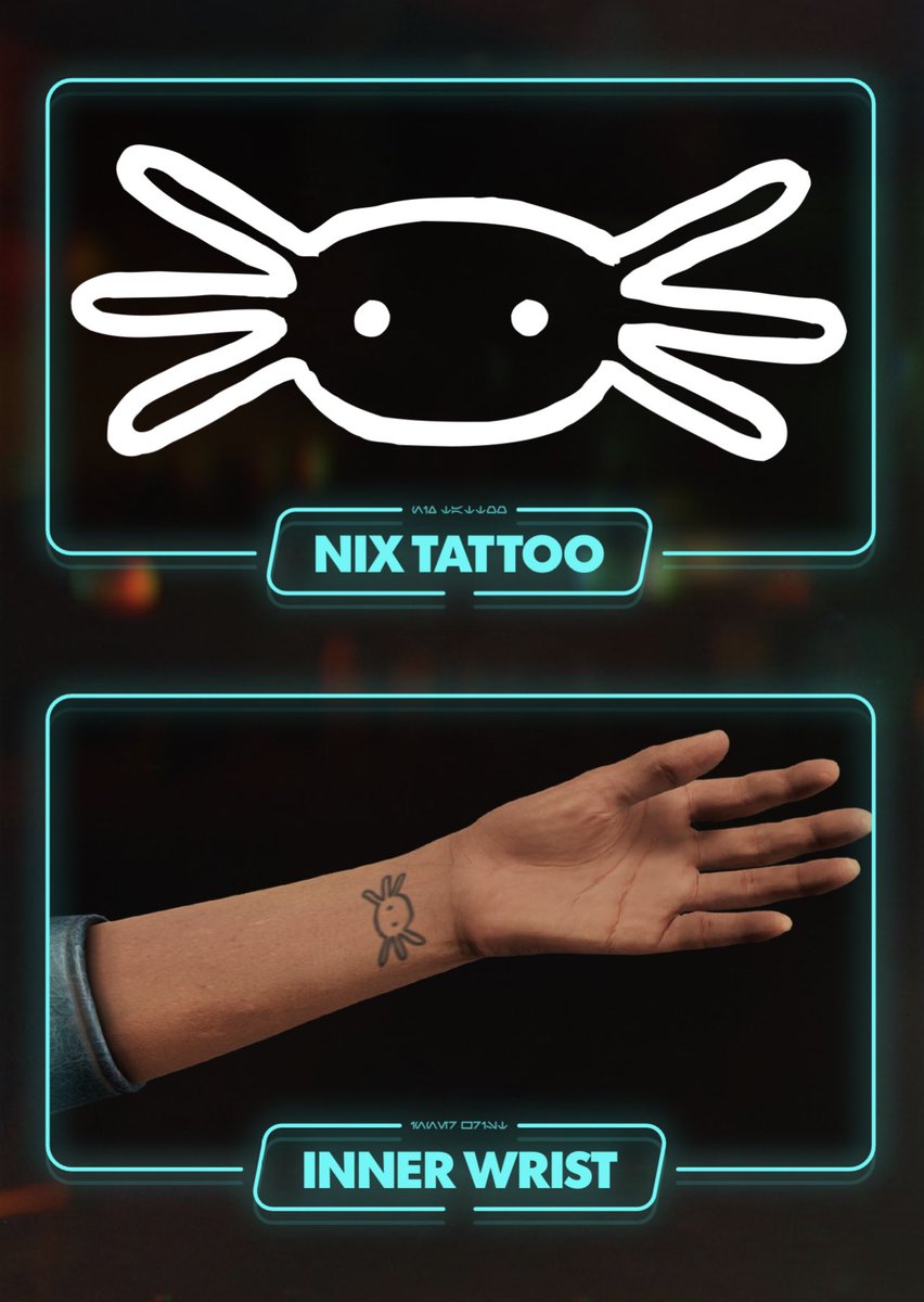 AbstractJedii's tweet image. Tell me I don’t need this Nix Tattoo 😬 #StarWarsOutlaws