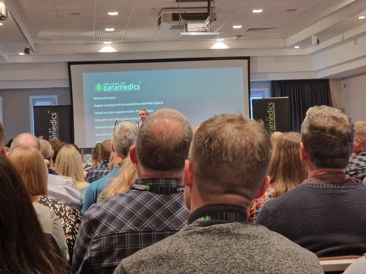 CoP_Yorkshire's tweet photo. Listening to the @ParamedicsUK  Specialist Medicines Lead David Rovardi talk about next steps for CD prescribing at #pcpc23 https://t.co/dY1Brg0u1C