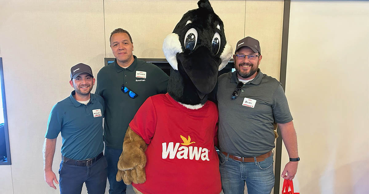 We caught up with Wally Goose during our visit to a <a href="/Wawa/">Wawa</a>  event in Lexington, KY! Bowman maintains a longstanding relationship with the convenience store chain and is excited to play a part in bringing Wawas to the Midwest.

#BetterWithBowman #TeamBowman #RetailEngineering