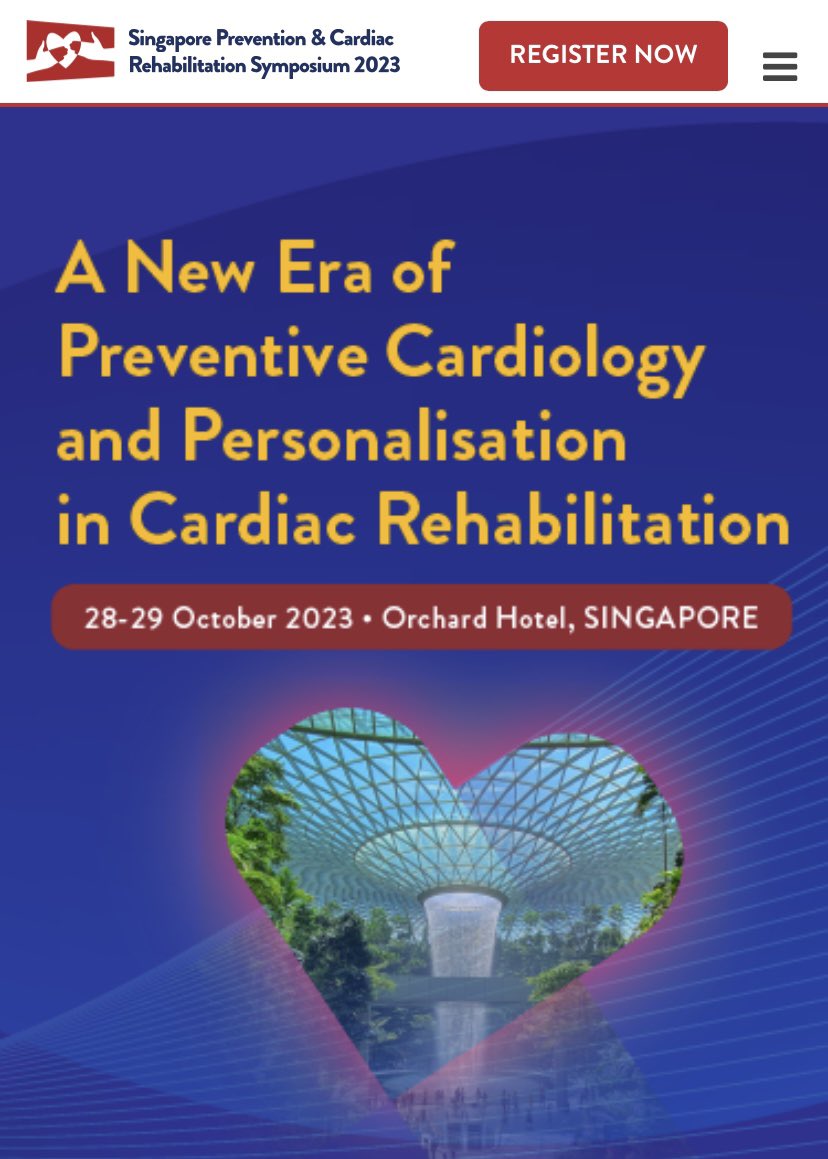 1/4 Have you registered for the Singapore Prevention and Cardiac Rehabilitation Conference yet? Early bird rates close in 3 days! 28-29 Oct 2023 ☑️In-person ☑️Workshops ☑️Wide spectrum of talks ☑️Signature debate ☑️Abstract presentations spcrs.sg/registration/ @heartSG